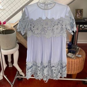 Free People party dress . Baby Blue Lace Detail.